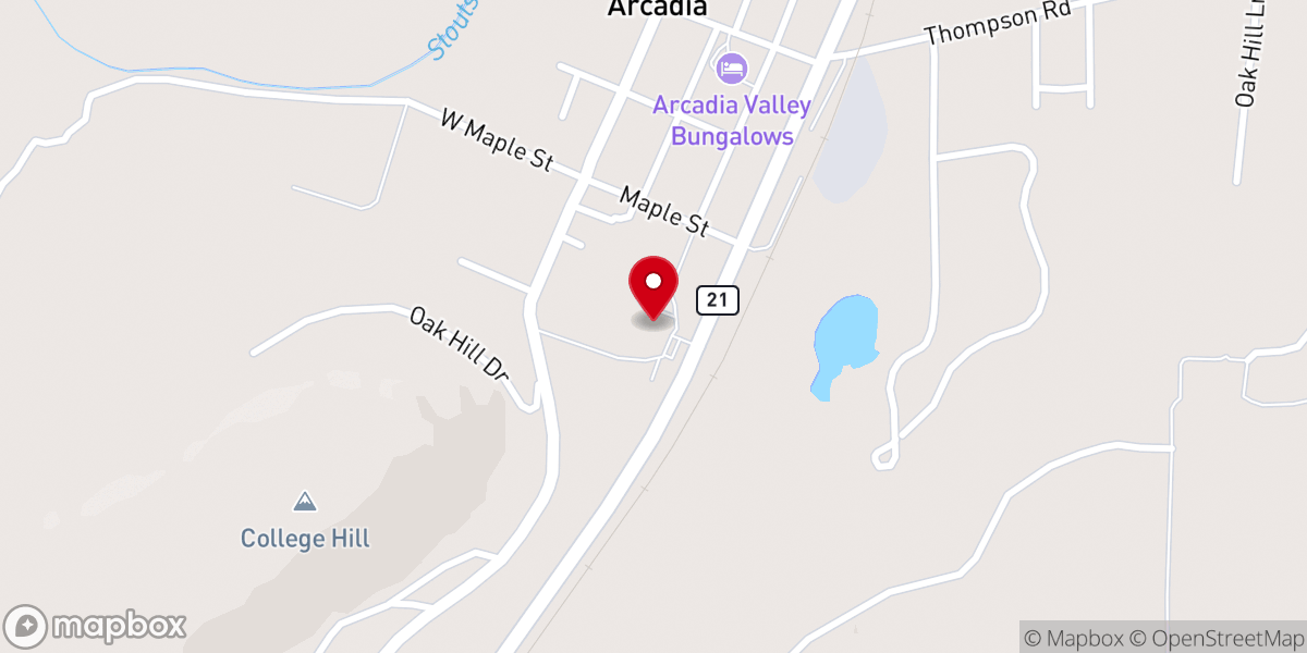 Map showing location of Arcadia Academy Weddings and Events