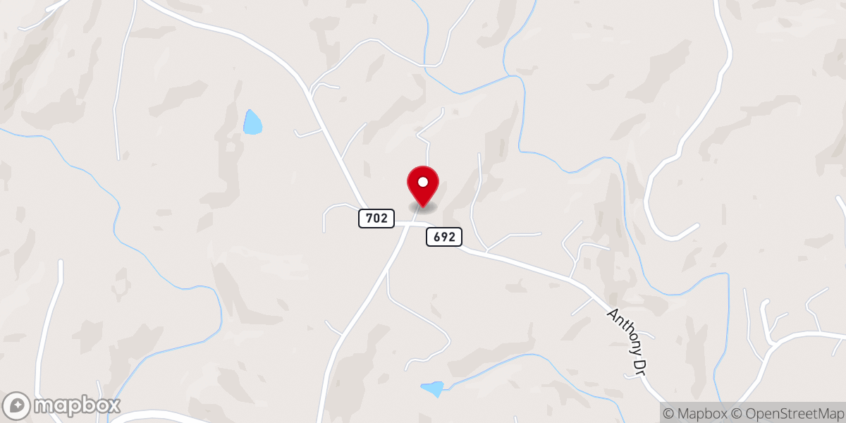 Map showing location of Goodwill Baptist Church