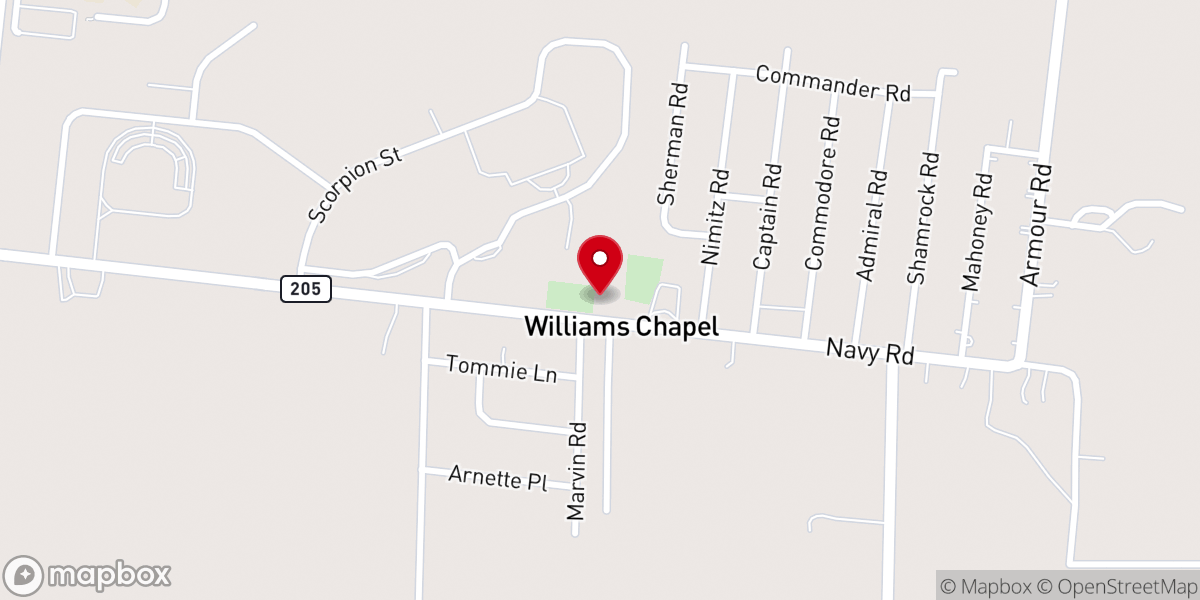 Map showing location of Unity AME Church