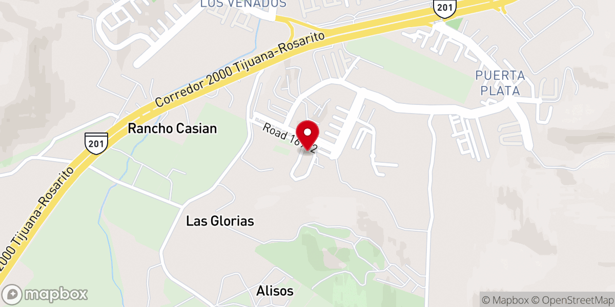Map showing location of Iglesia Bautista El Camino