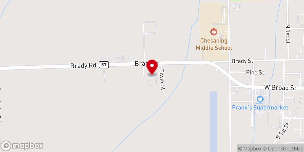 Map showing location of Trinity United Methodist Church