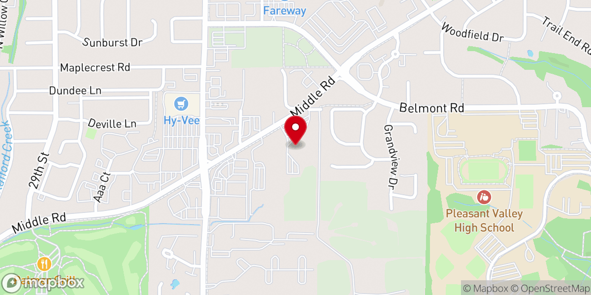 Map showing location of Our Savior Lutheran Church