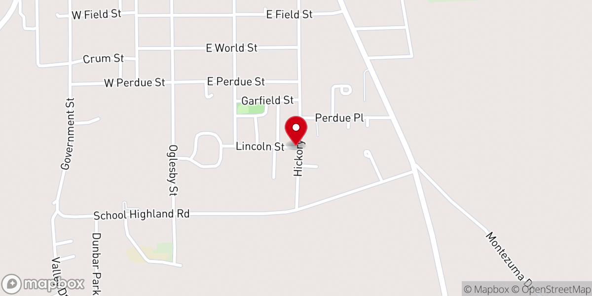 Map showing location of Giddens Church