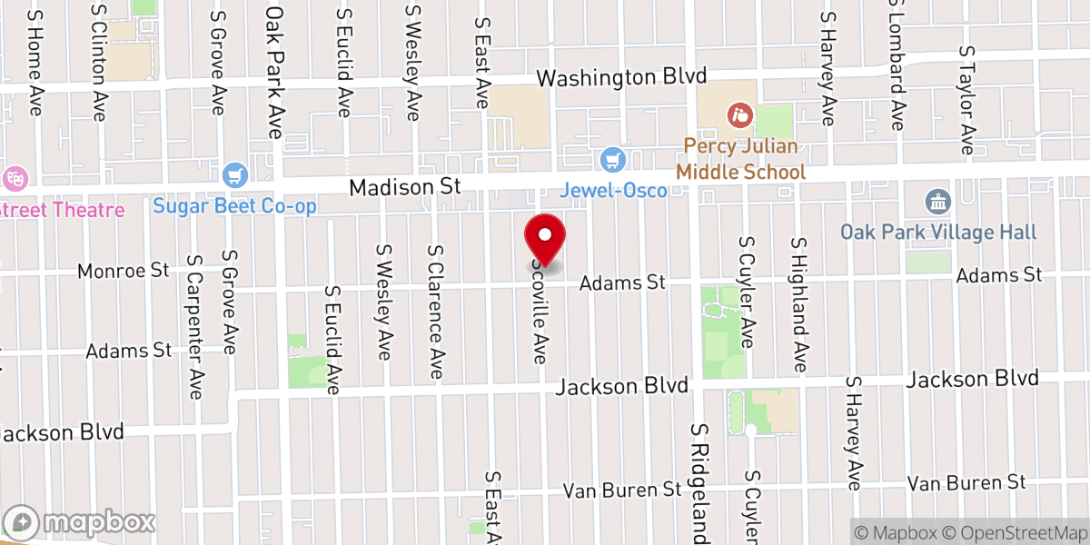 Map showing location of New Spirit Community Church