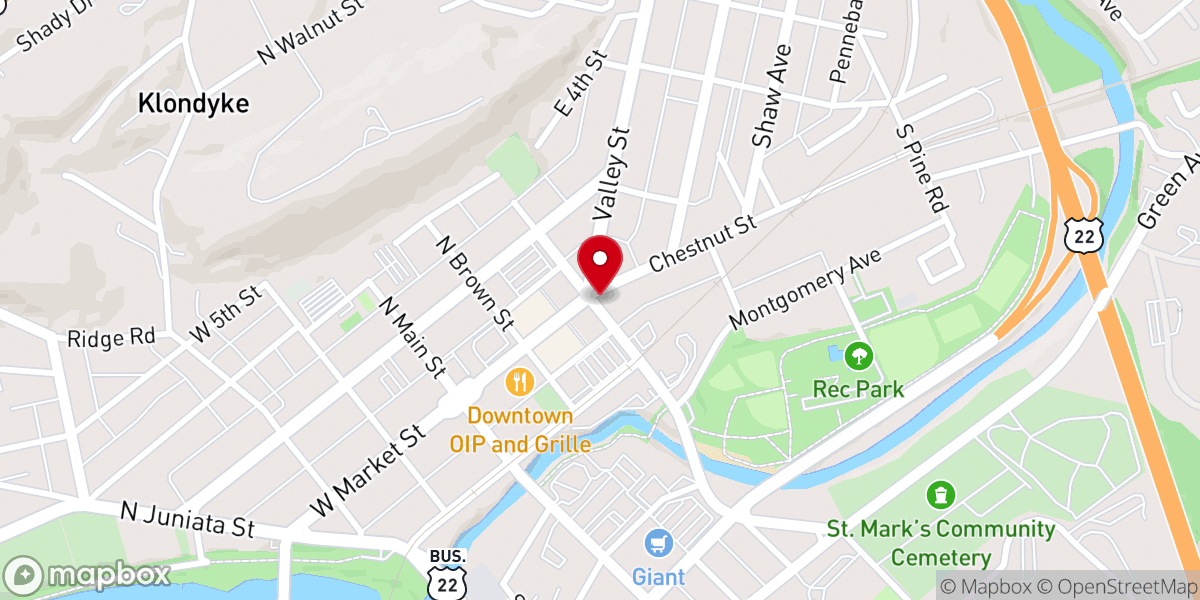 Map showing location of Salvation Army