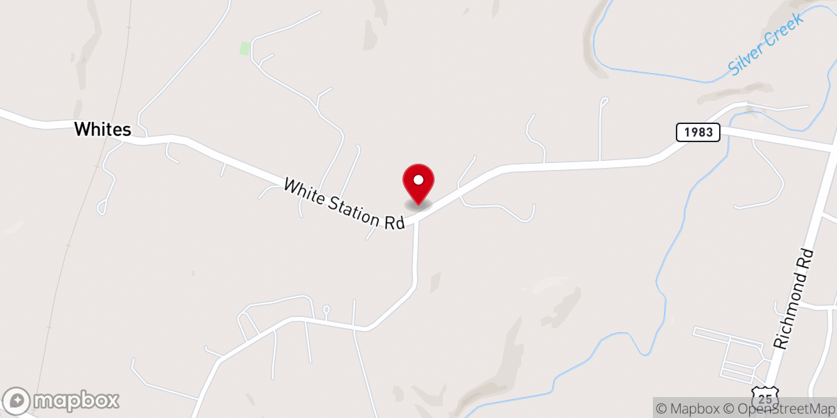 Map showing location of Whites Church