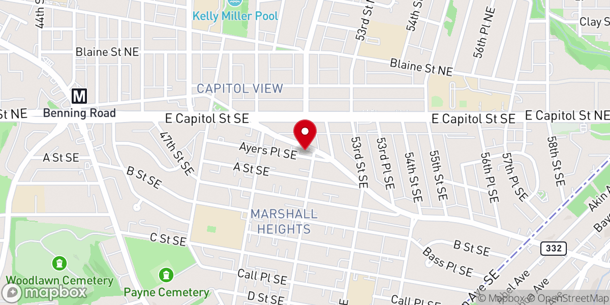 Map showing location of Divine Mission Church