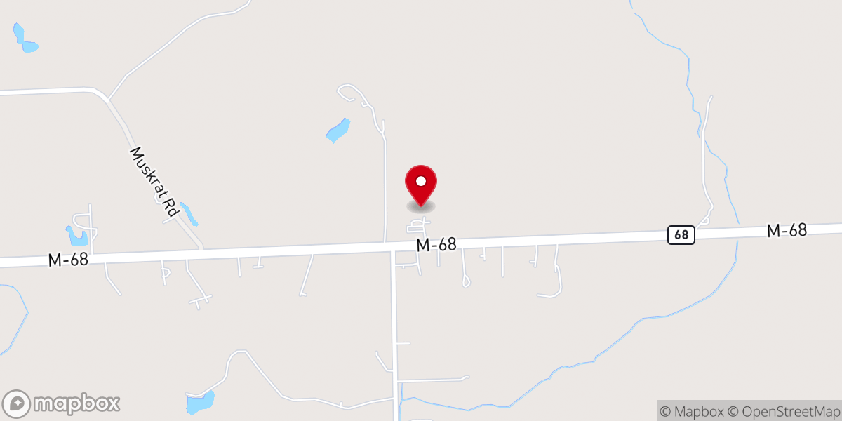 Map showing location of Rogers City Baptist Church