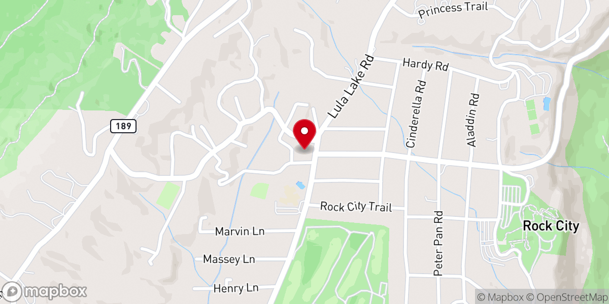 Map showing location of Lookout Mountain United Methodist Church