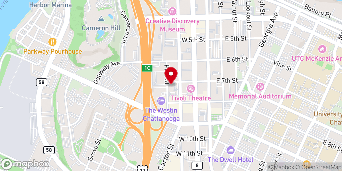 Map showing location of Second United Presbyterian Church