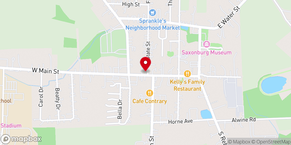Map showing location of St. Luke's Evangelical Lutheran Church