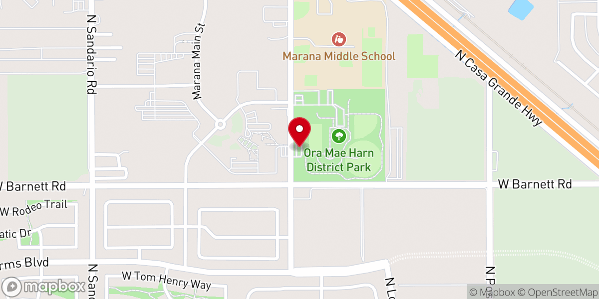 Map showing location of Ora Mae Harn District Park