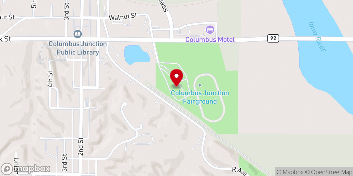Map showing location of Louisa Center Church