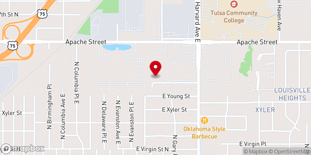 Map showing location of Porta Caeli House at Catholic Charities