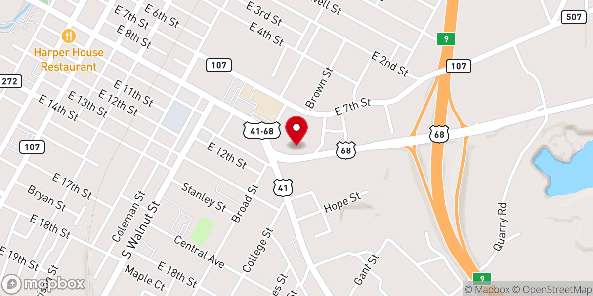 Map showing location of Restoration House Family Worship Center