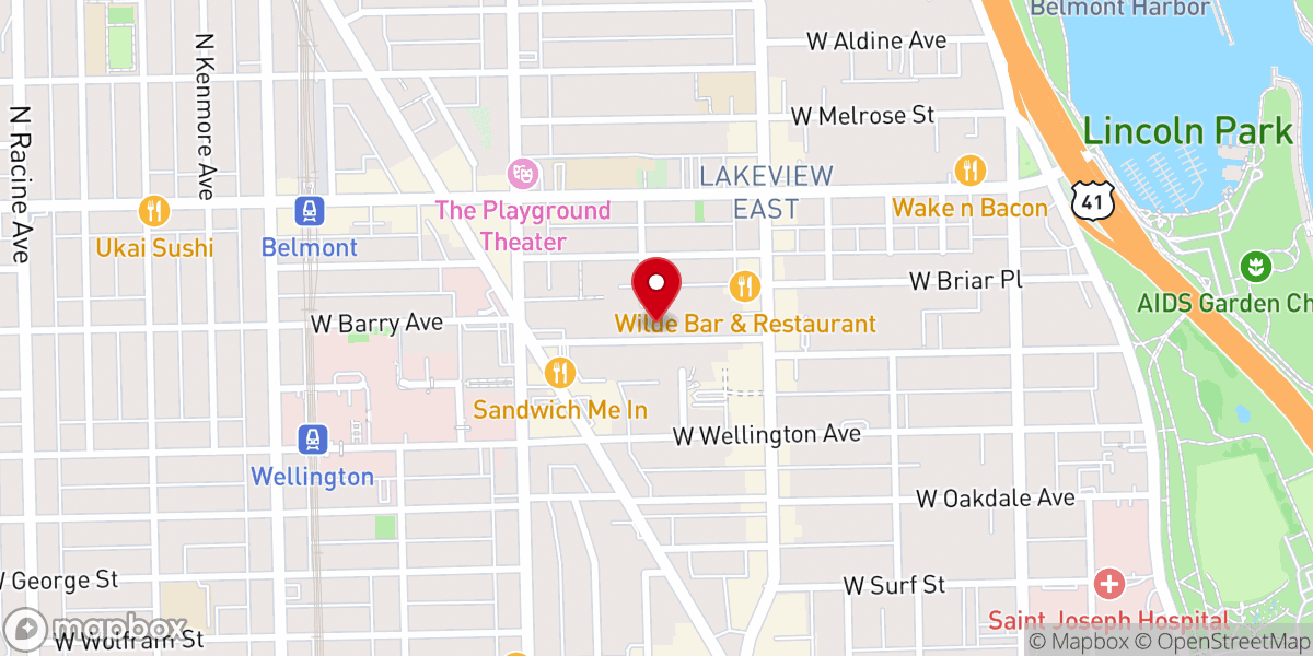 Map showing location of Second Unitarian Church of Chicago