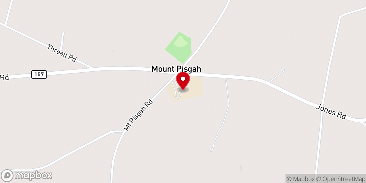 Map showing location of Mt. Pisgah Community & Resource Center