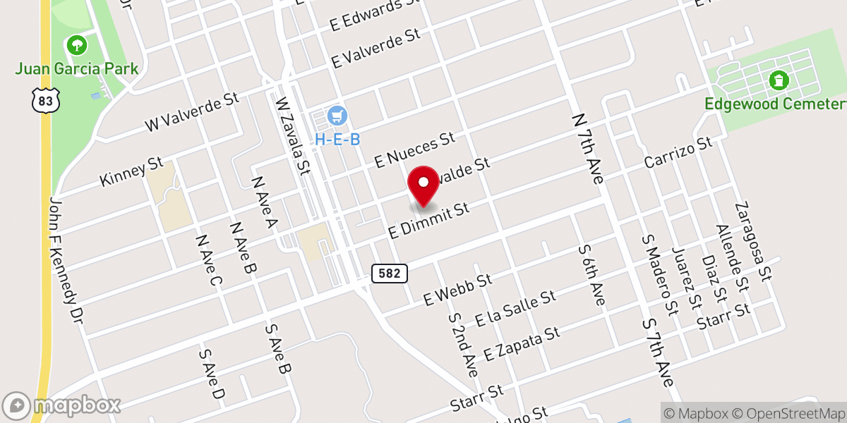 Map showing location of PRIMERA IGLESIA BAUTISTA