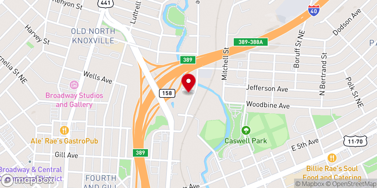 Map showing location of Sixth Avenue Baptist Church