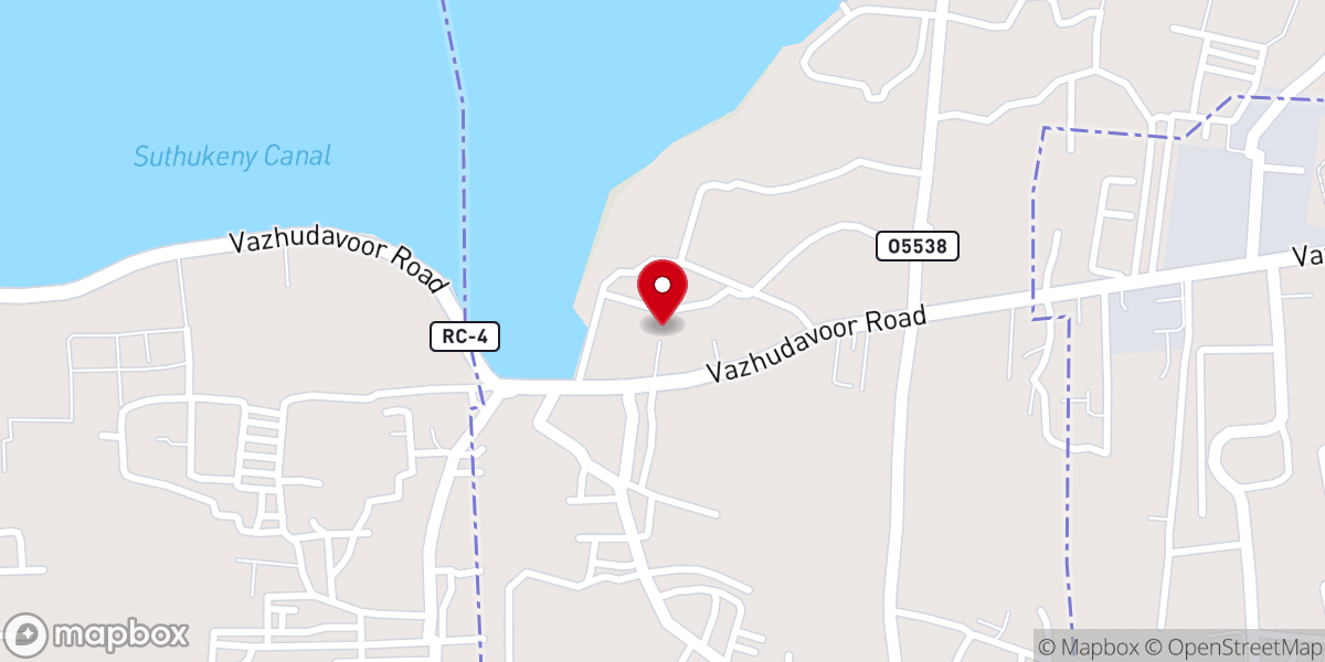 Map showing location of St. Theresa of Avila Church
