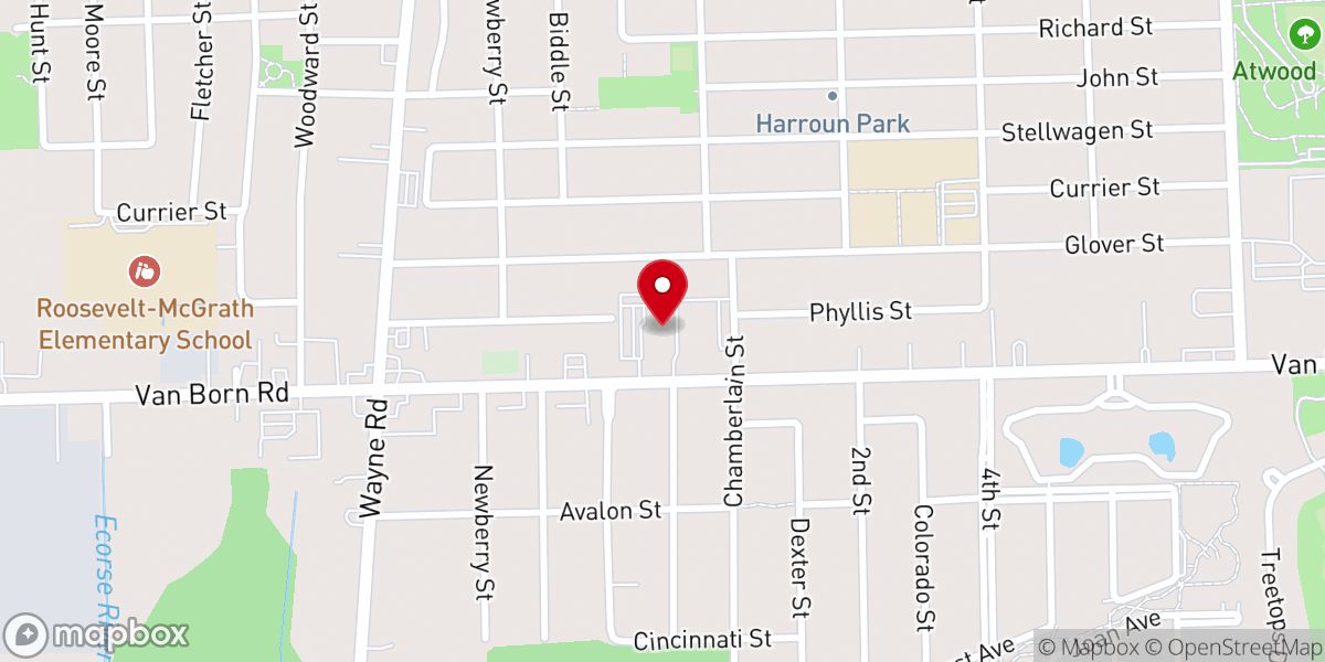 Map showing location of Wayne Tree Manor