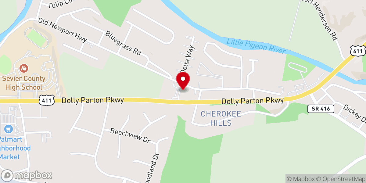 Map showing location of Church