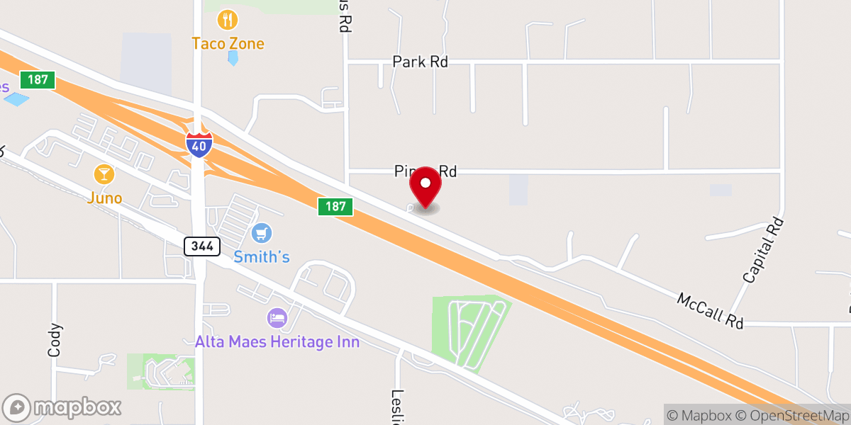Map showing location of Edgewood Church of Christ