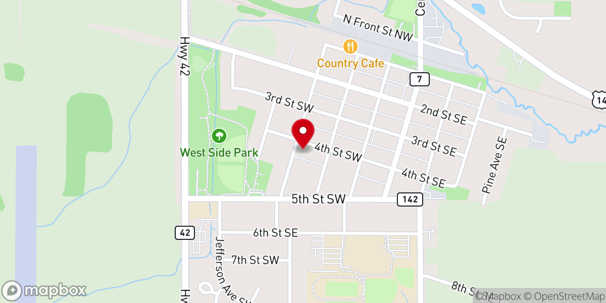 Map showing location of Hmong Baptist Church