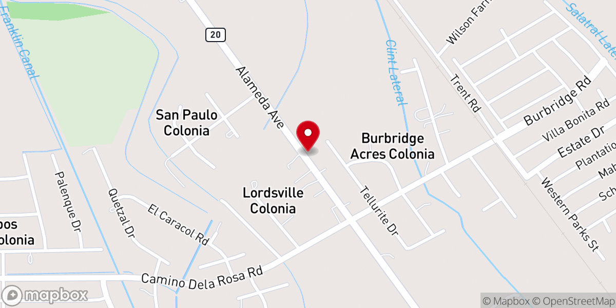 Map showing location of The Light of the World Church