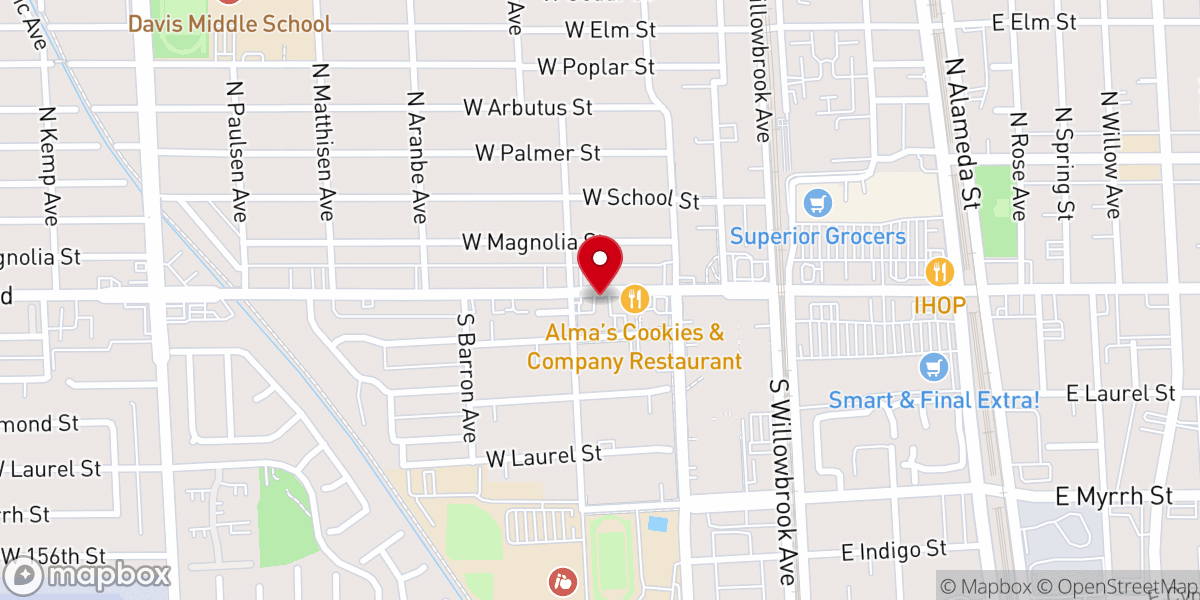 Map showing location of Philadelphia Baptist Church