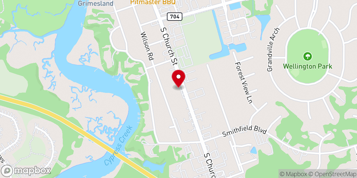Map showing location of Bon Vivant Market Wine & Brew of Smithfield