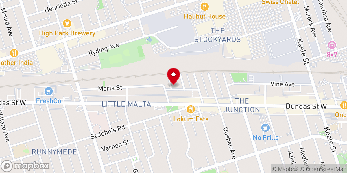 Map showing location of Congregation Knesseth Israel