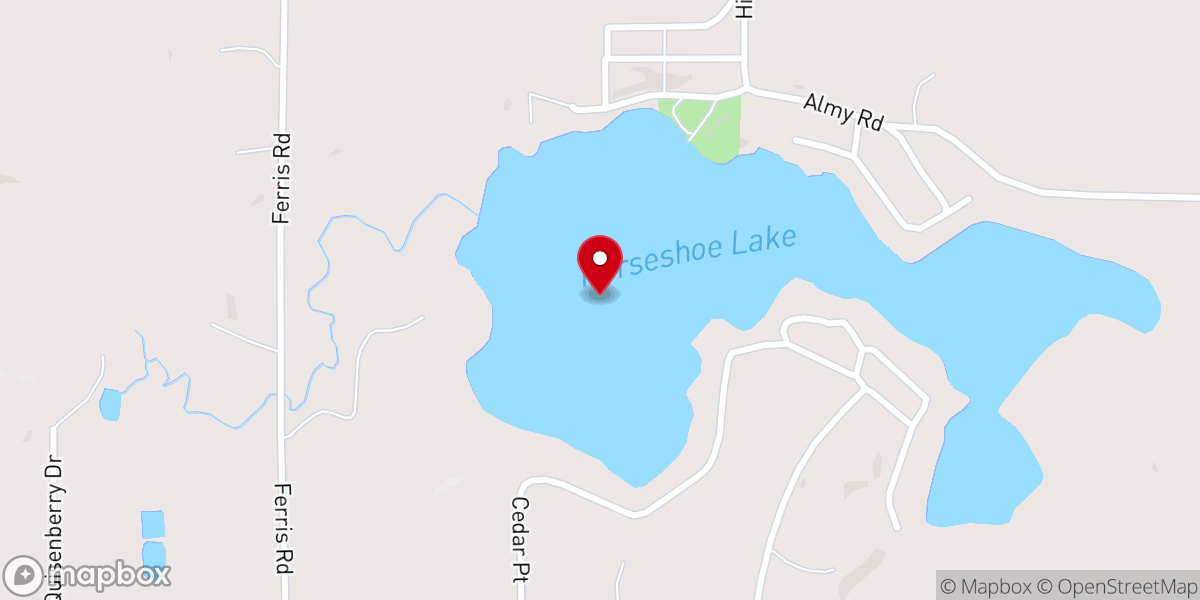 Map showing location of horseshoe lake