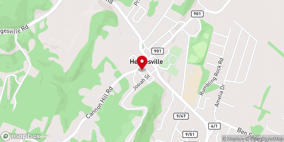 Map showing location of Hedgesville United Methodist