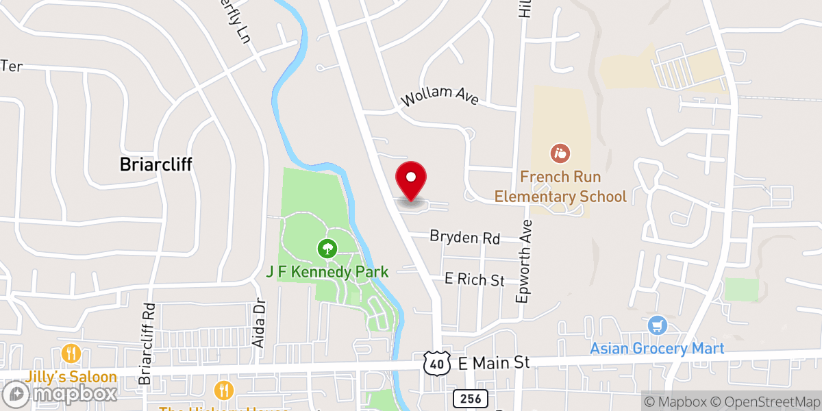 Map showing location of Cross Church