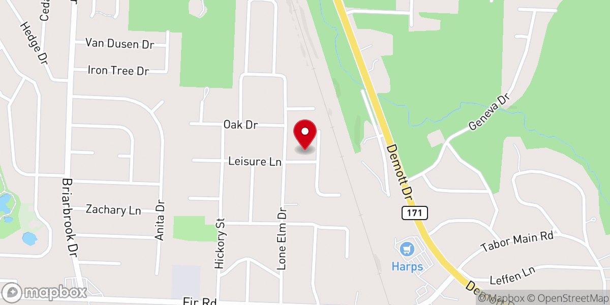 Map showing location of Faith Fellowship