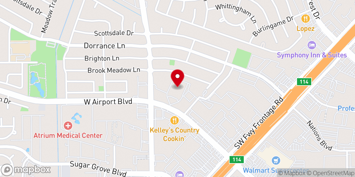Map showing location of Sugar Grove Church of Christ