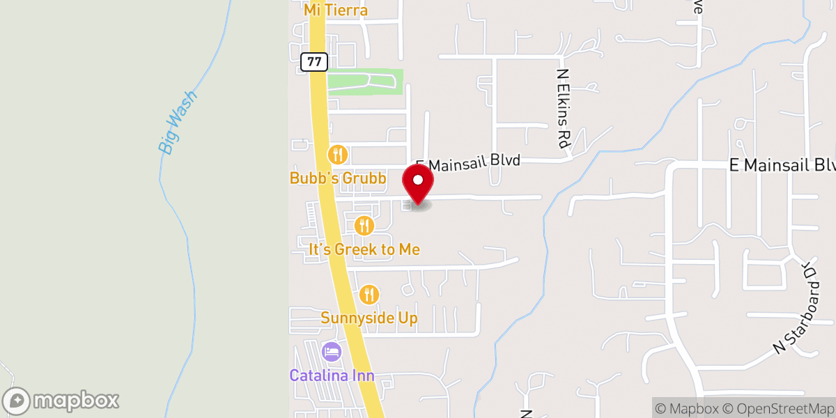 Map showing location of International Assembly of God, Tucson, AZ