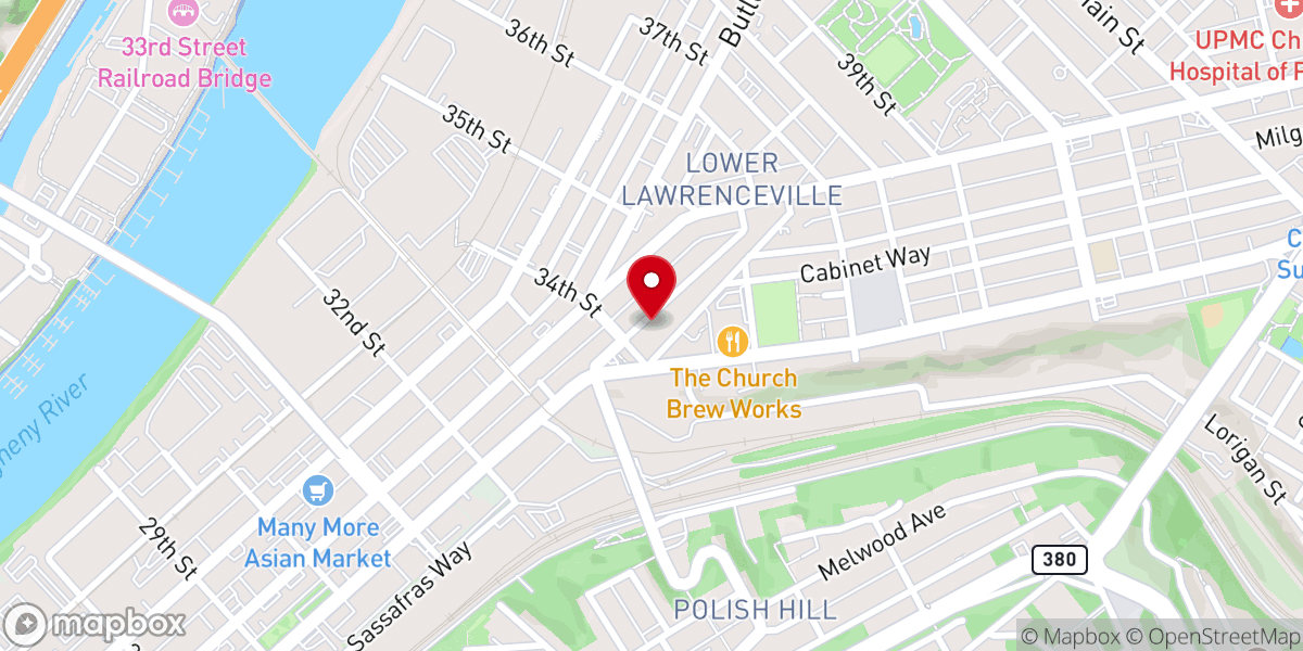 Map showing location of Religious Center Church of God in Christ