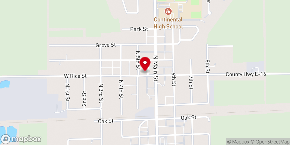 Map showing location of Christ Lutheran Church