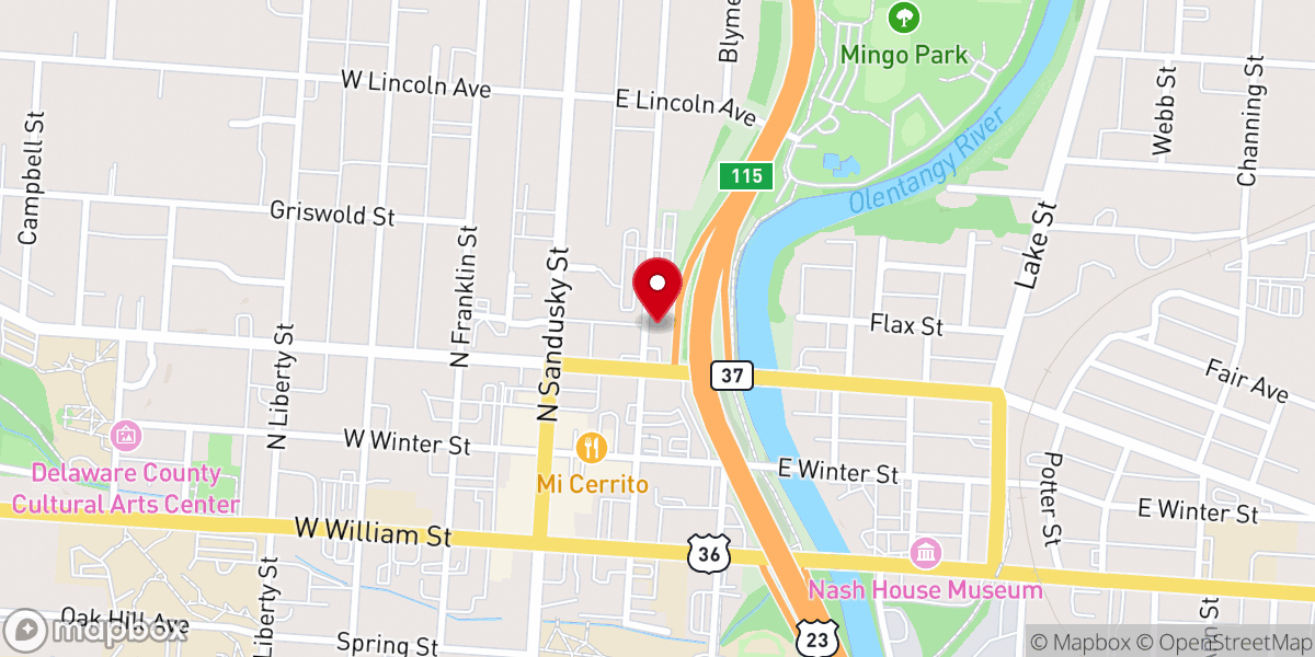 Map showing location of Hands of Hope