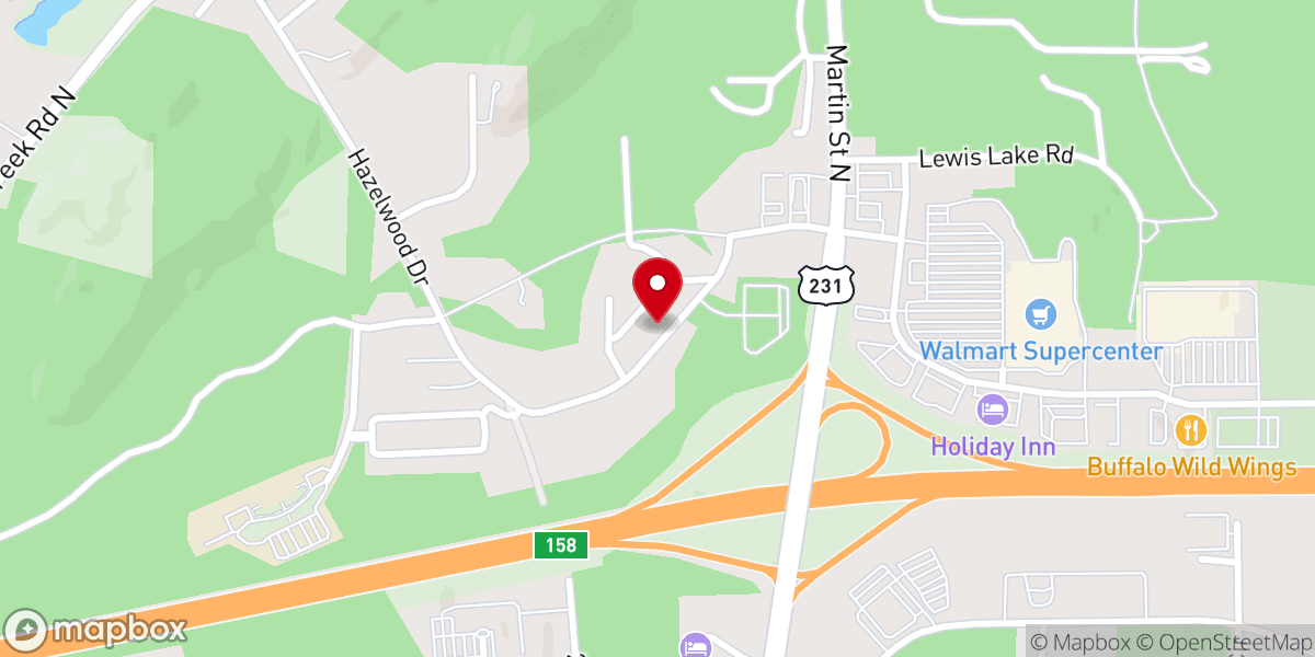 Map showing location of Mt Zion Freewill Baptist Church