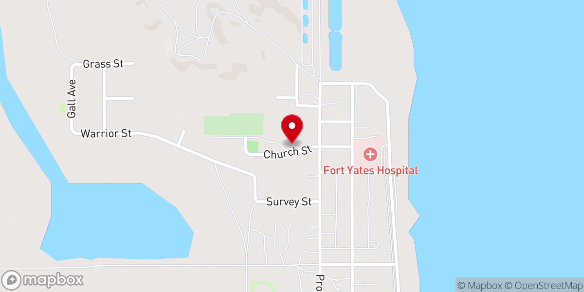 Map showing location of St. Peter Catholic Church