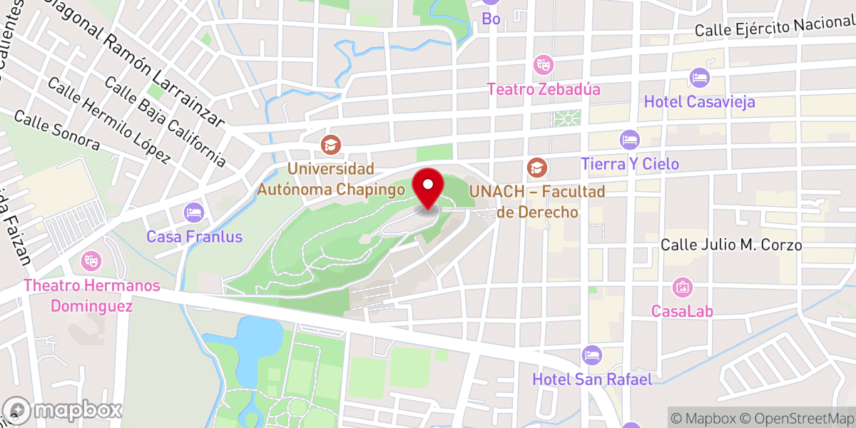 Map showing location of Templo de San Cristobalito
