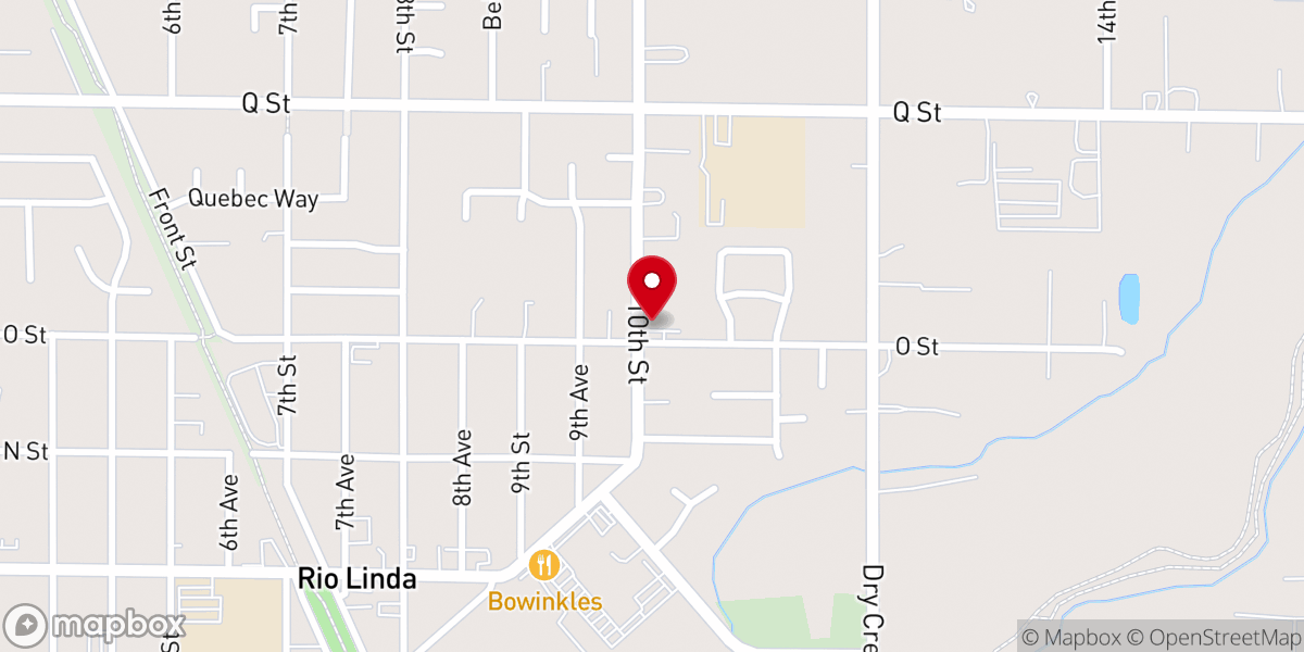 Map showing location of First Baptist Church of Rio Linda