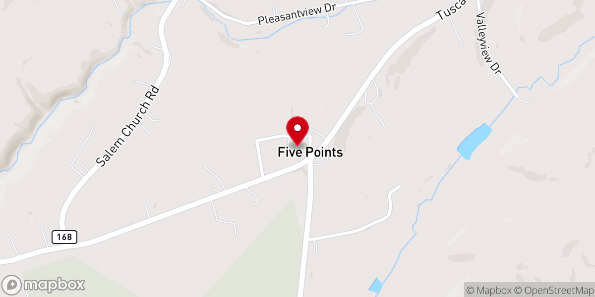 Map showing location of Fairview Reformed Presbyterian Church, PCA