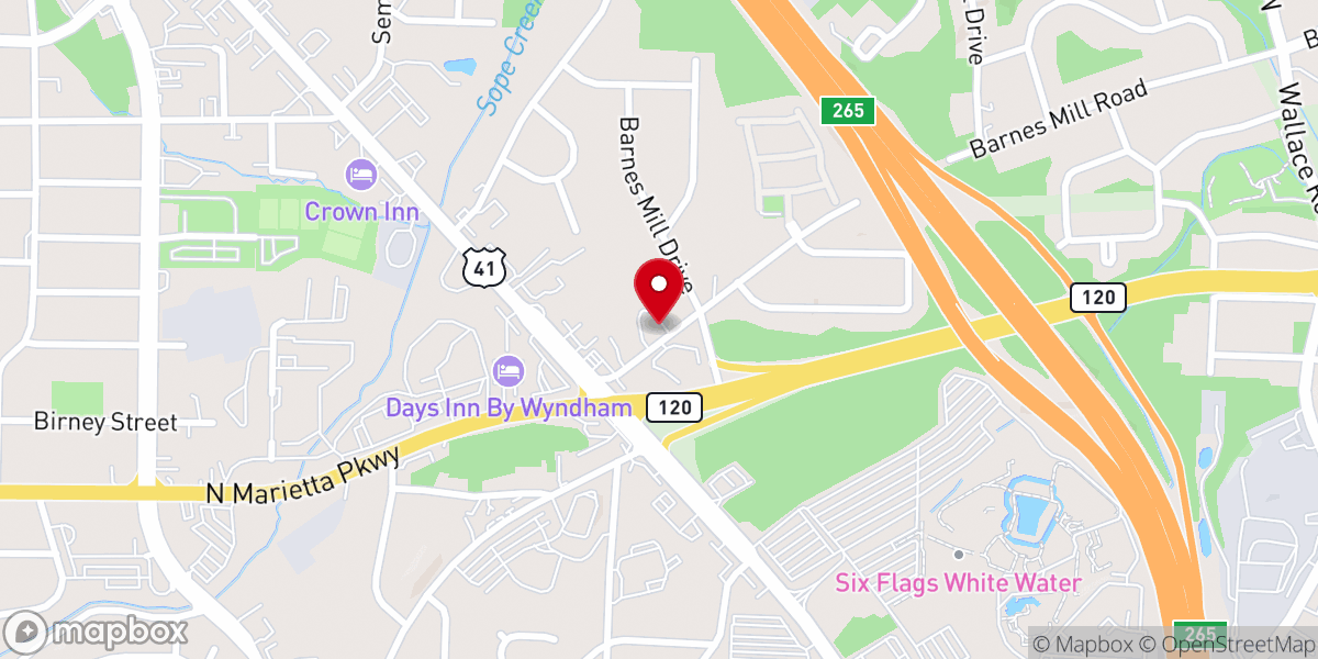 Map showing location of Eastland Heights Baptist Church
