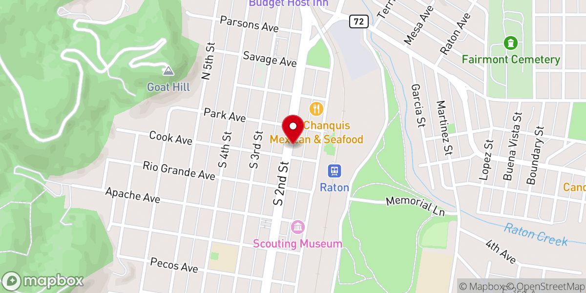 Map showing location of Hopeway Baptist Church
