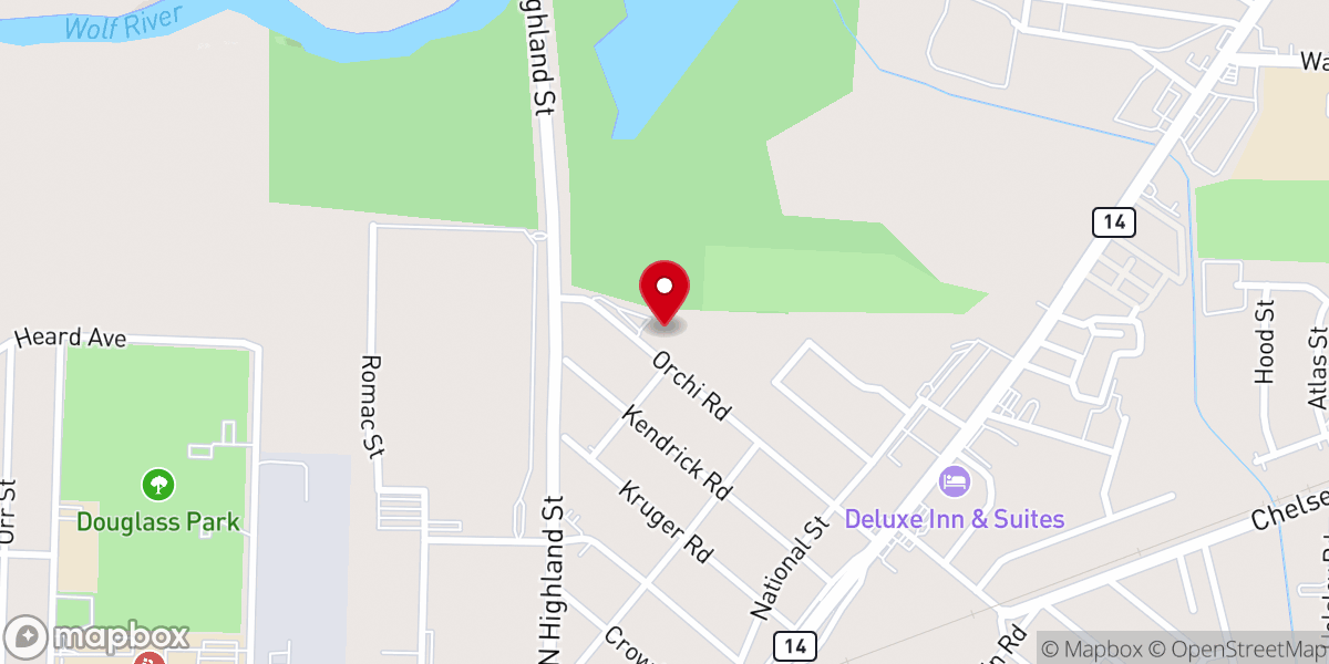 Map showing location of Bethesda Word of Life Christian Center