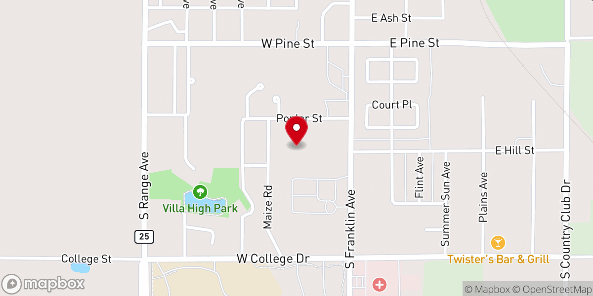 Map showing location of Berean Church